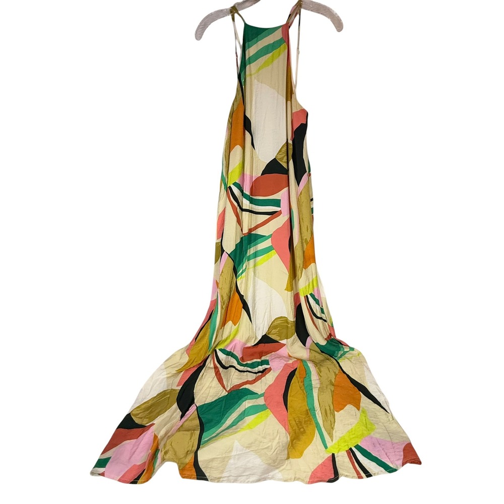 FORE Abstract Maxi‎ Dress Women's Medium Multicolor Sleeveless Boho Resort